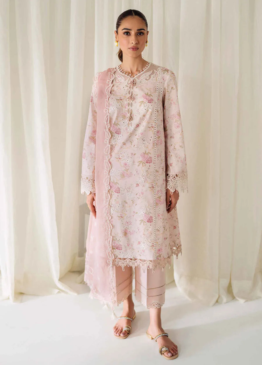 QPrints by Qalamkar Embroidered Lawn Unstitched 3Pc Suit AR-10 HELENE