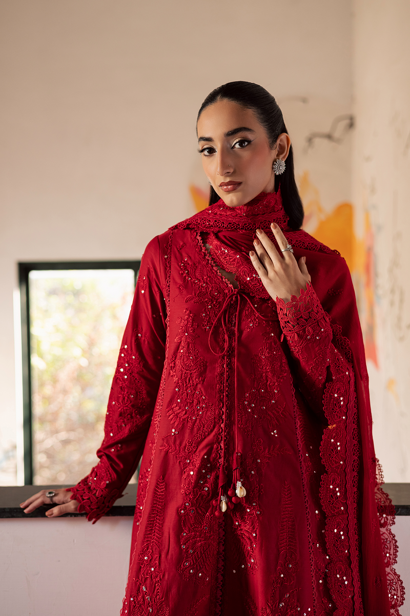 Zarposh Celia Embroidered Luxury Lawn Unstitched 3Pc Suit - ARDYN