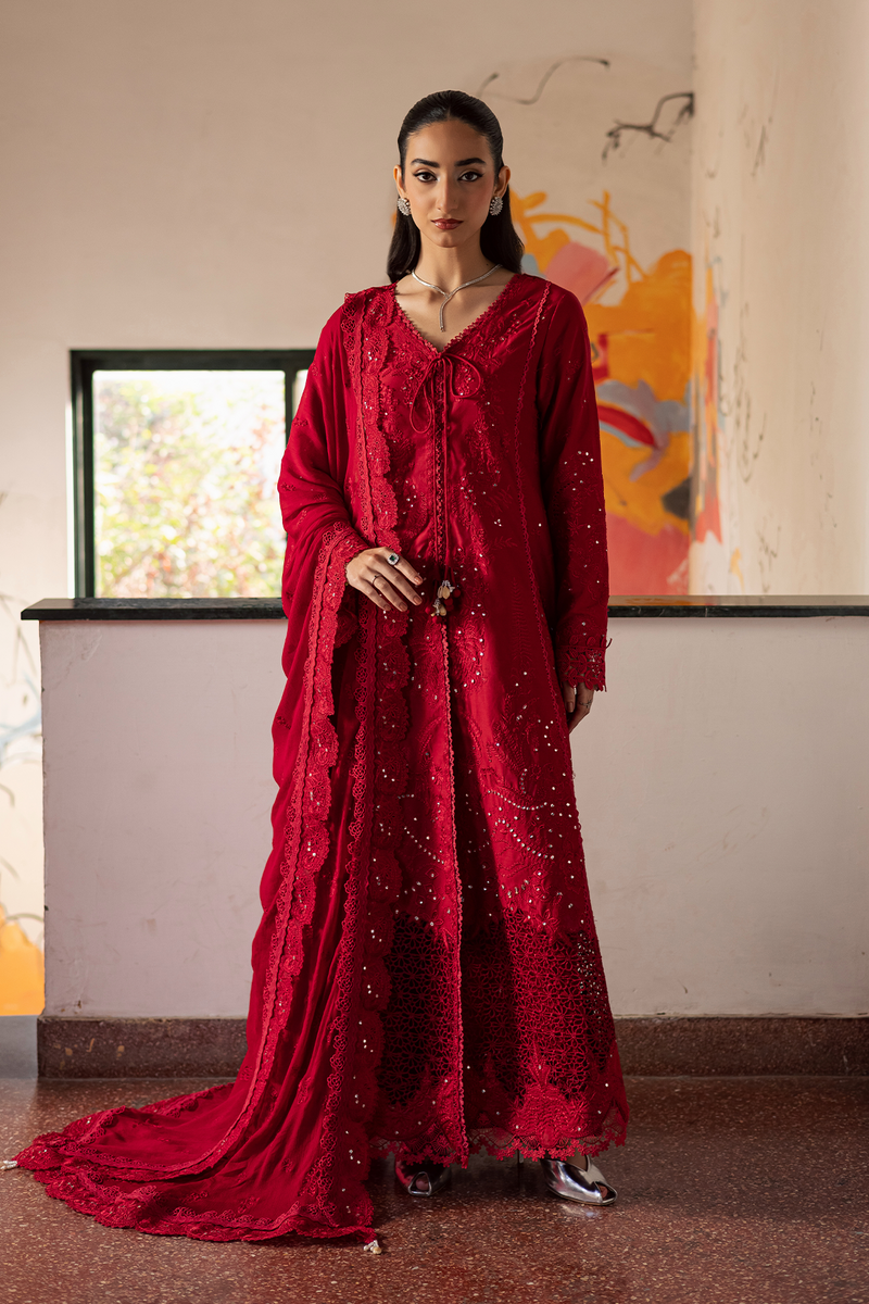 Zarposh Celia Embroidered Luxury Lawn Unstitched 3Pc Suit - ARDYN