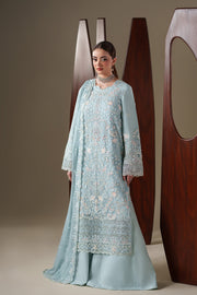 Emaan Adeel Nouvelle Embroidered Chiffon Unstitched 3Pc Suit - ARIA