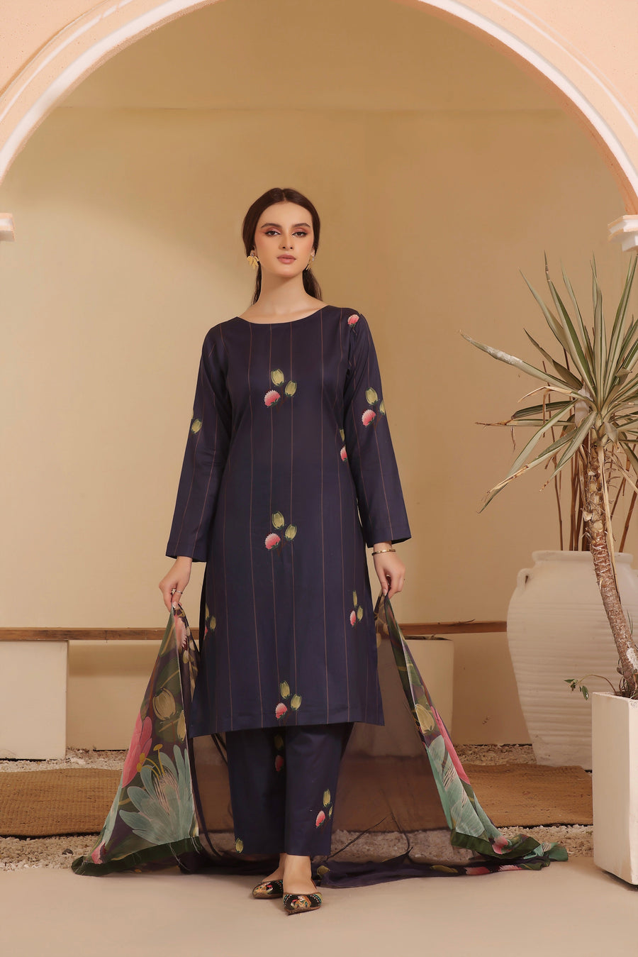 Feathers Premium Printed Lawn Unstitched 3Pc Suit ARIA-FT240