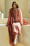 Cross Stitch Premium Embroidered Lawn Unstitched 3Pc Suit D-01 Arid Sand