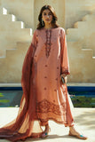 Cross Stitch Premium Embroidered Lawn Unstitched 3Pc Suit D-01 Arid Sand