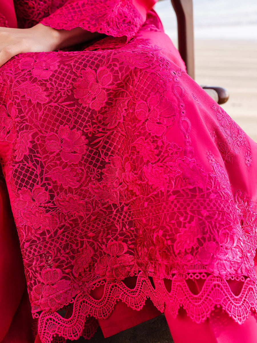 Faiza Faisal Marine Embroidered Luxury Lawn Unstitched 3Pc Suit - AROHA