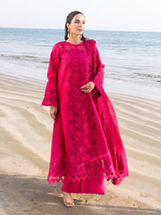 Faiza Faisal Marine Embroidered Luxury Lawn Unstitched 3Pc Suit - AROHA
