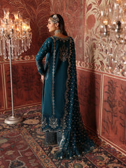 Afrozeh Divani Embroidered Raw Silk Unstitched 3Pc Suit AS-V2-03 Kaira