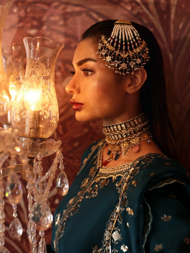 Afrozeh Divani Embroidered Raw Silk Unstitched 3Pc Suit AS-V2-03 Kaira