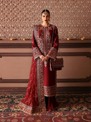 Afrozeh Divani Embroidered Raw Silk Unstitched 3Pc Suit AS-V2-05 Naaz