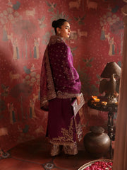 Afrozeh Divani Embroidered Raw Silk Unstitched 3Pc Suit AS-V2-06 Khushbu