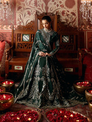 Afrozeh Divani Embroidered Raw Silk Unstitched 3Pc Suit AS-V2-07 Zaib