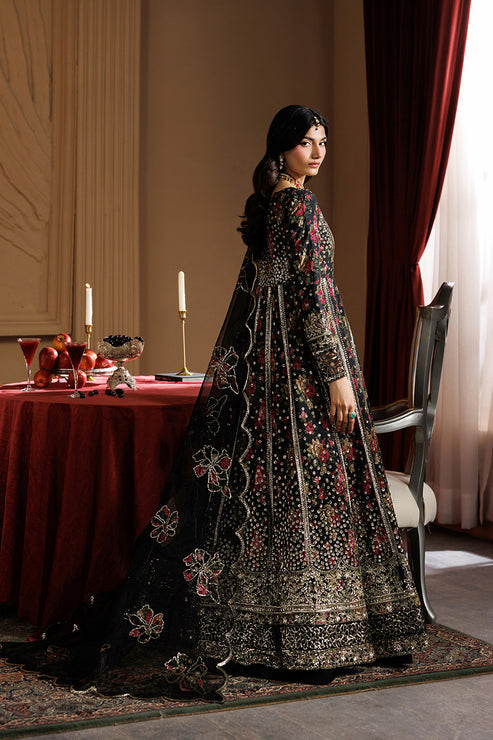 Emaan Adeel Celeste Embroidered Chiffon Unstitched 3Pc Suit - ASH