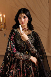Emaan Adeel Celeste Embroidered Chiffon Unstitched 3Pc Suit - ASH