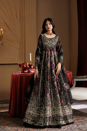 Emaan Adeel Celeste Embroidered Chiffon Unstitched 3Pc Suit - ASH