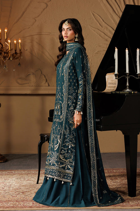Emaan Adeel Celeste Embroidered Chiffon Unstitched 3Pc Suit - ASTERIA
