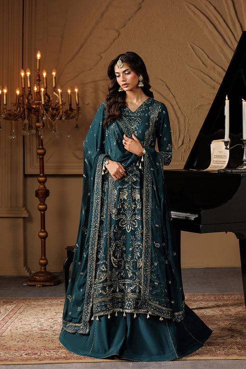 Emaan Adeel Celeste Embroidered Chiffon Unstitched 3Pc Suit - ASTERIA