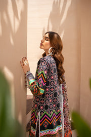 Maria Osama Khan Raya Vol-01 Unstitched Lawn 3Pc Suit ONYX (MR-08)