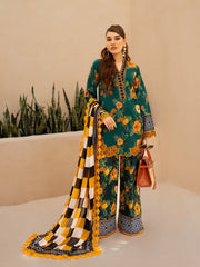 Maria Osama Khan Raya Vol-01 Unstitched Lawn 3Pc Suit JADE (MR-05)