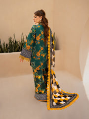 Maria Osama Khan Raya Vol-01 Unstitched Lawn 3Pc Suit JADE (MR-05)