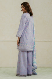 Ayzel Amore Embroidered Unstitched Lawn 3Pc Suit - AUBURN