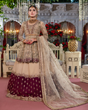 Maria Osama Khan Qubool Hai Unstitched Wedding Suit QH-08 SURKHAB