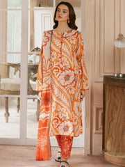 Feathers Dewdrop Unstitched Digital Printed Lawn 3Pc Suit AUREL-FT451