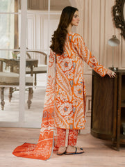Feathers Dewdrop Unstitched Digital Printed Lawn 3Pc Suit AUREL-FT451