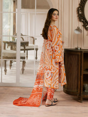 Feathers Dewdrop Unstitched Digital Printed Lawn 3Pc Suit AUREL-FT451