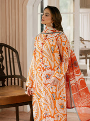 Feathers Dewdrop Unstitched Digital Printed Lawn 3Pc Suit AUREL-FT451
