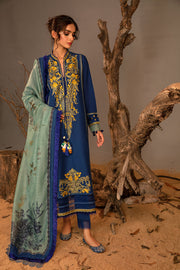 Sobia Nazir Embroidered Cross Slub Unstitched 3Pc Suit AW23-4A