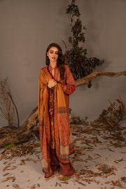 Sobia Nazir Embroidered Cross Slub Unstitched 3Pc Suit AW23-5A