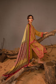 Sobia Nazir Embroidered Cross Slub Unstitched 3Pc Suit AW23-5B