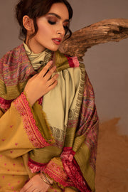 Sobia Nazir Embroidered Cross Slub Unstitched 3Pc Suit AW23-5B