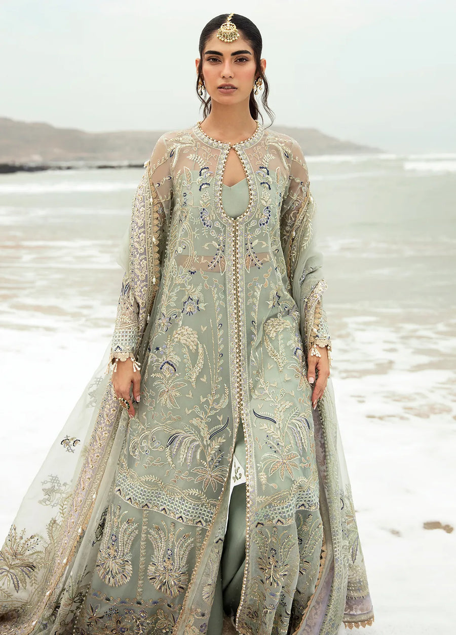 Dastangoi by Afrozeh Embroidered Organza Unstitched 3Pc Suit AWE-08 Shanzay