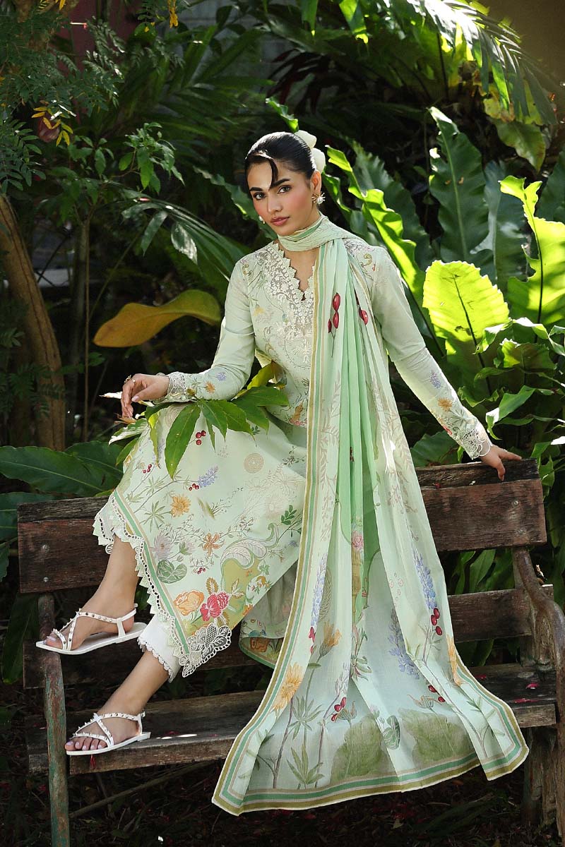 Qalamkar QPrints Embroidered Lawn Unstitched 3Pc Suit AX-01A NEVE