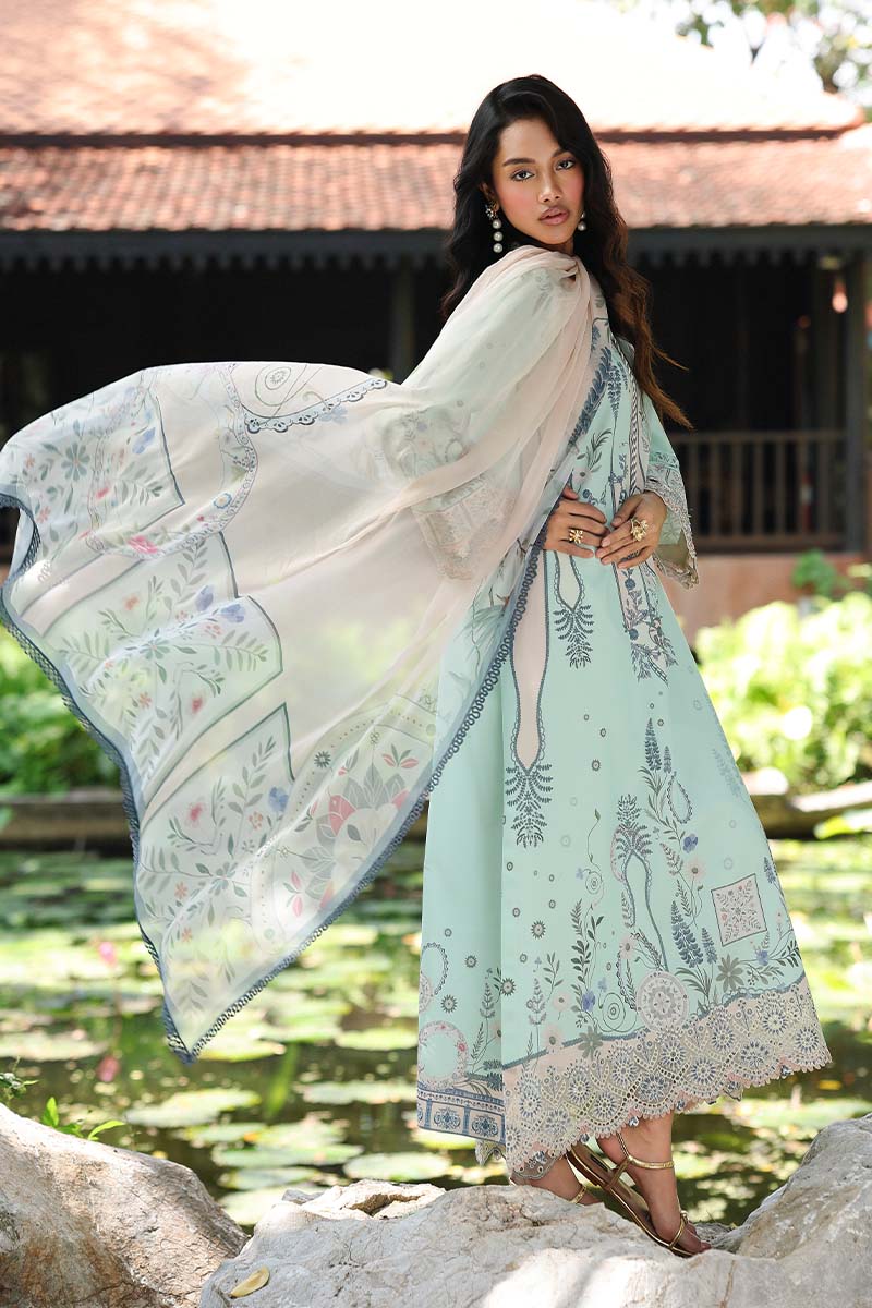 Qalamkar QPrints Embroidered Lawn Unstitched 3Pc Suit AX-04A SLONA