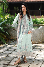Qalamkar QPrints Embroidered Lawn Unstitched 3Pc Suit AX-04A SLONA
