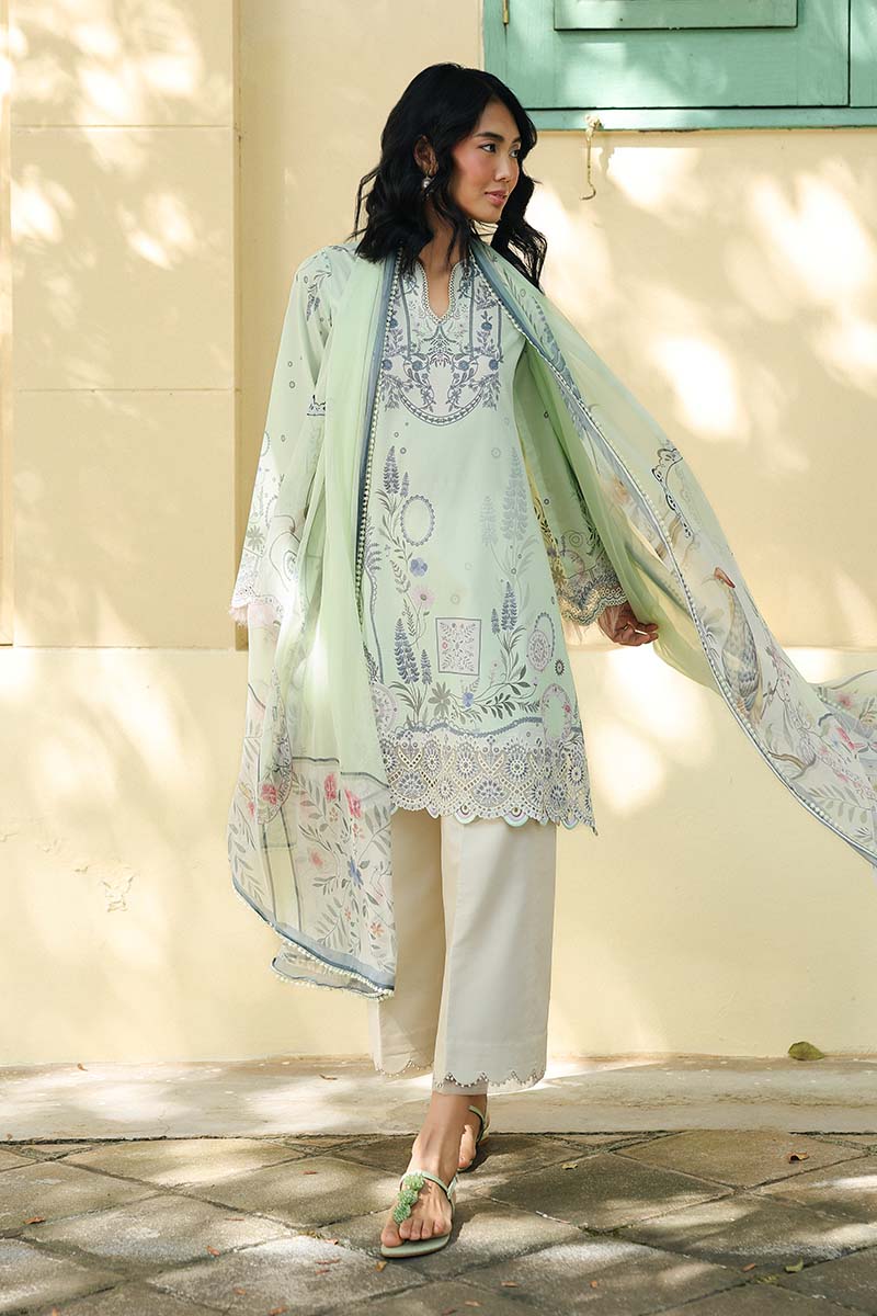 Qalamkar QPrints Embroidered Lawn Unstitched 3Pc Suit AX-04B ASHA