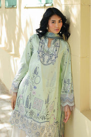 Qalamkar QPrints Embroidered Lawn Unstitched 3Pc Suit AX-04B ASHA