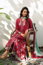 Qalamkar QPrints Embroidered Lawn Unstitched 3Pc Suit AX-05A BRIE