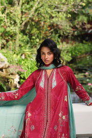 Qalamkar QPrints Embroidered Lawn Unstitched 3Pc Suit AX-05A BRIE