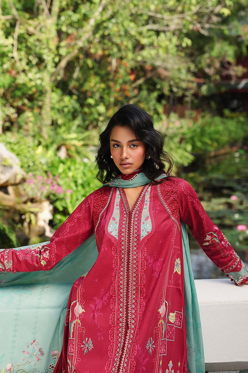 Qalamkar QPrints Embroidered Lawn Unstitched 3Pc Suit AX-05A BRIE