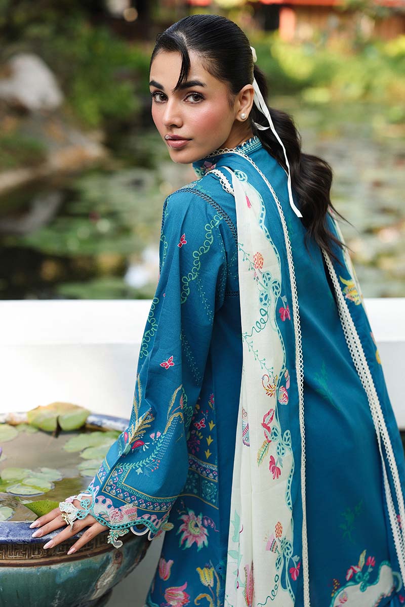 Qalamkar QPrints Embroidered Lawn Unstitched 3Pc Suit AX-05B CAIRE