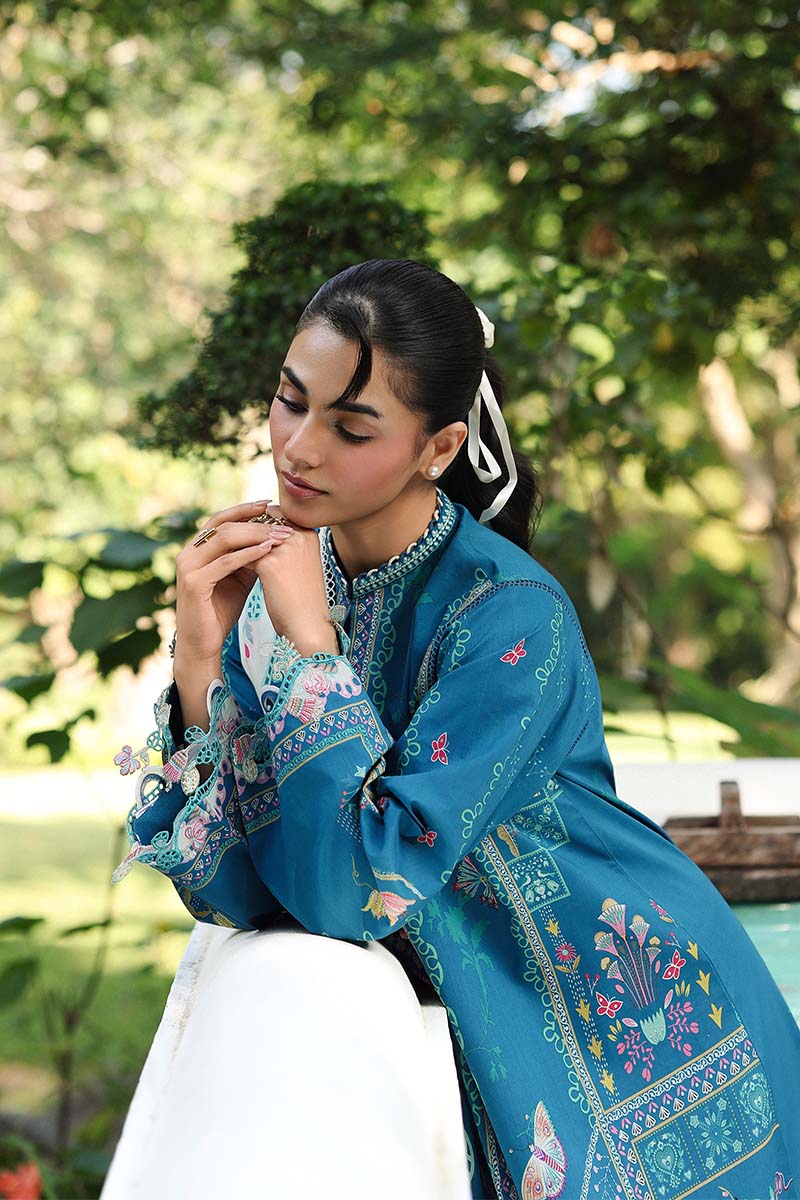 Qalamkar QPrints Embroidered Lawn Unstitched 3Pc Suit AX-05B CAIRE