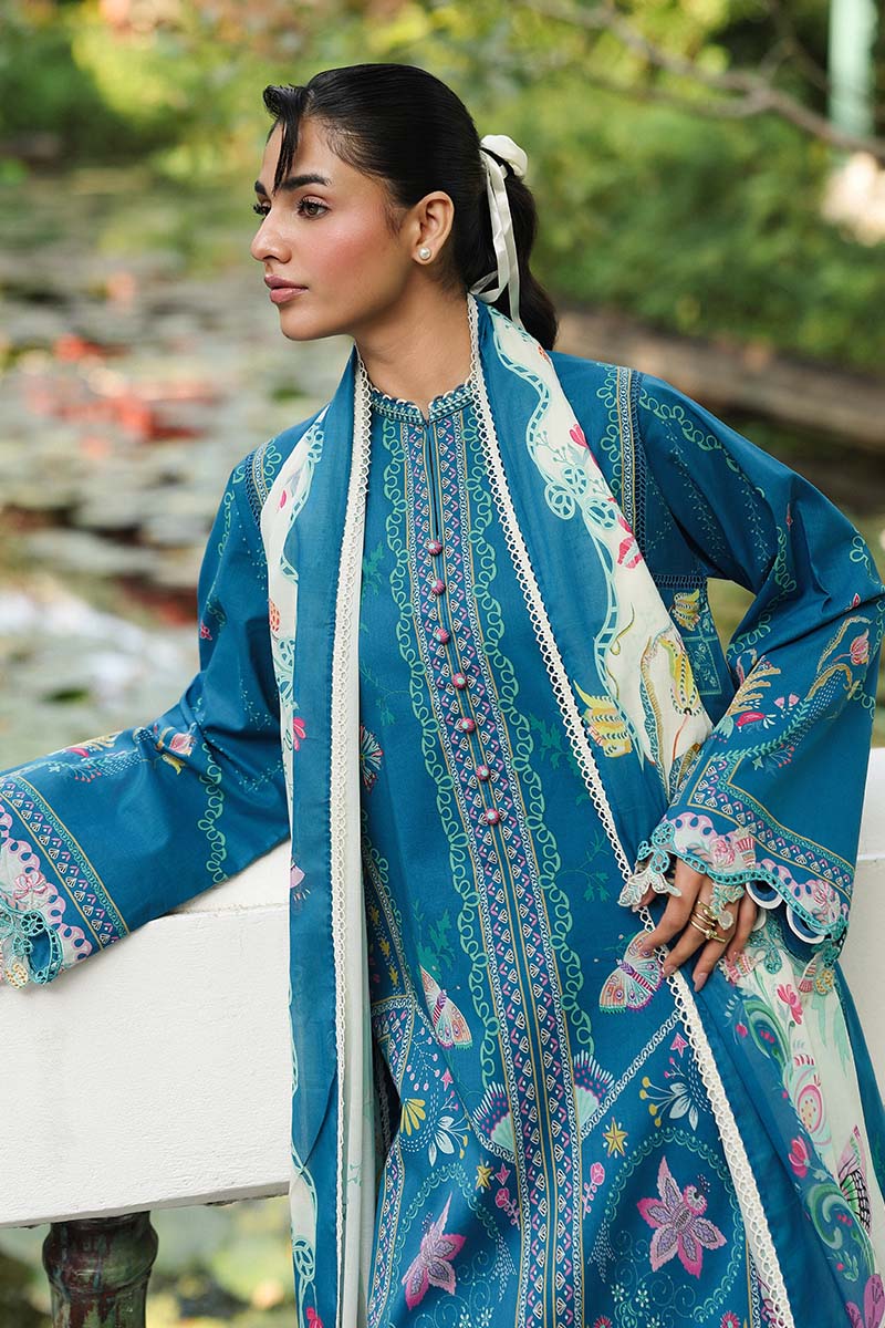Qalamkar QPrints Embroidered Lawn Unstitched 3Pc Suit AX-05B CAIRE