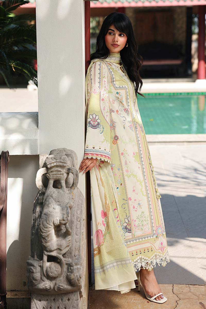 Qalamkar QPrints Embroidered Lawn Unstitched 3Pc Suit AX-06B VAILA