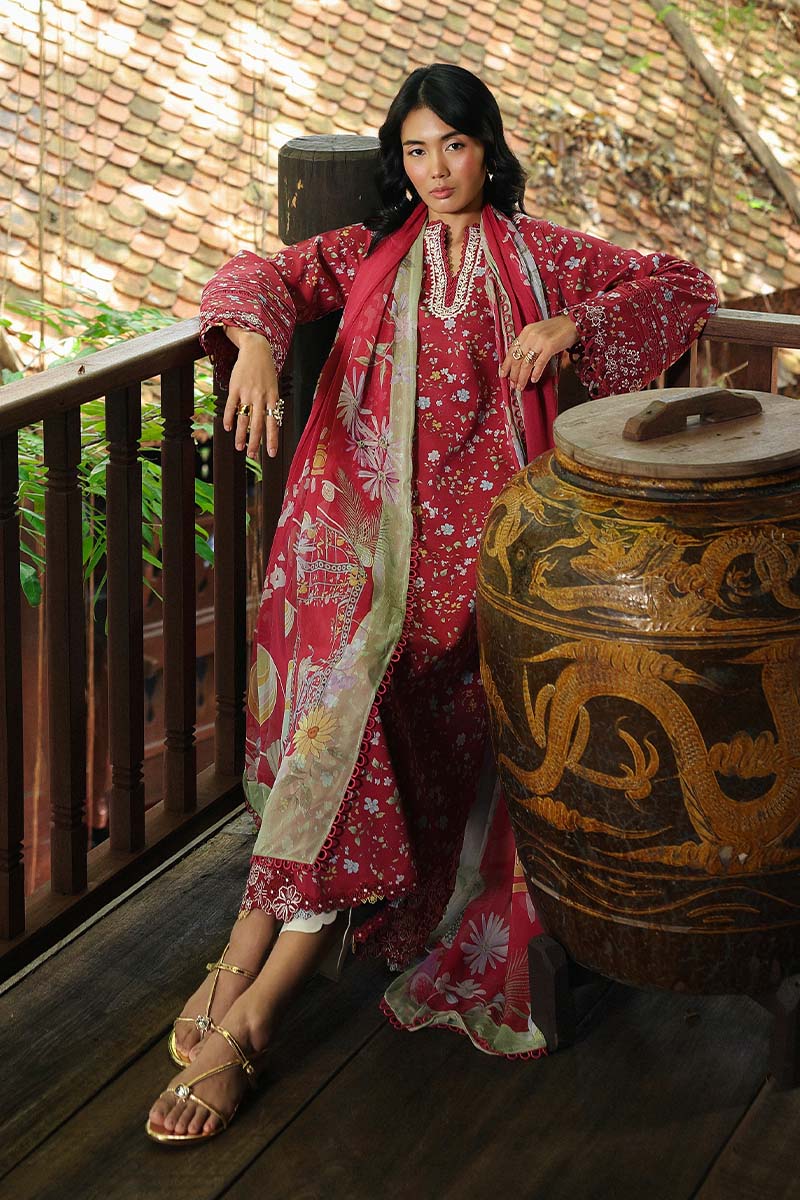 Qalamkar QPrints Embroidered Lawn Unstitched 3Pc Suit AX-07B LENA