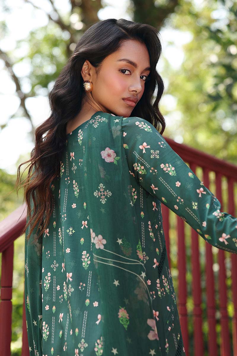 Qalamkar QPrints Embroidered Lawn Unstitched 3Pc Suit AX-09B GREER