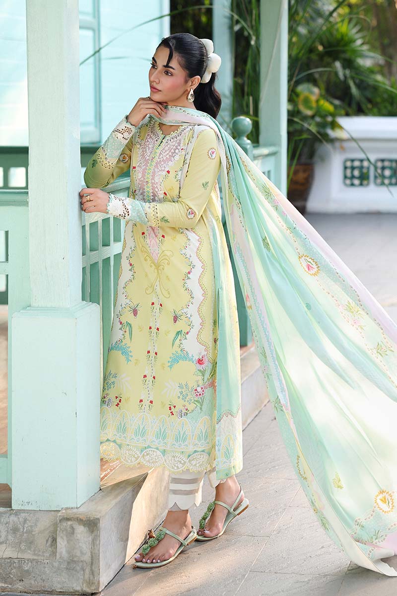 Qalamkar QPrints Embroidered Lawn Unstitched 3Pc Suit AX-10A JOVIE