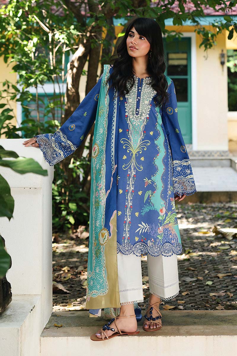 Qalamkar QPrints Embroidered Lawn Unstitched 3Pc Suit AX-10B VIONA