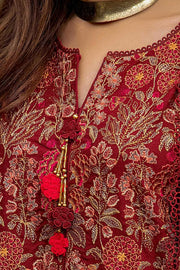 Gul Ahmed Winter Embroidered Karandi Unstitched 3Pc Suit AY-42006